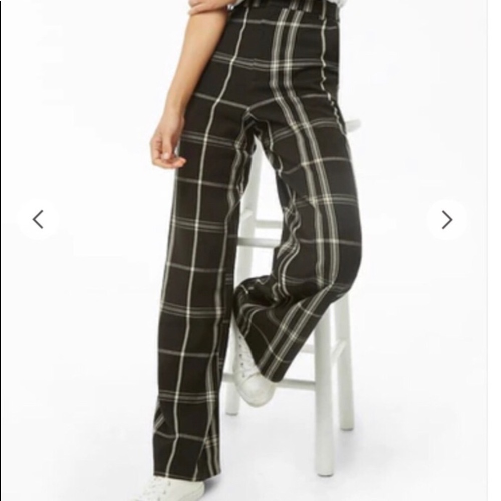 COPY - Forever21 NEW NBW Plaid Wide Leg Trouser- XL
